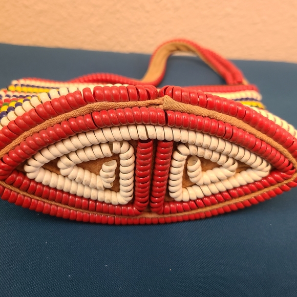 Telephone Cord Purse Vintage 40s Coil Bag With Handle Strap WW2 Era Plastic - Picture 3 of 5